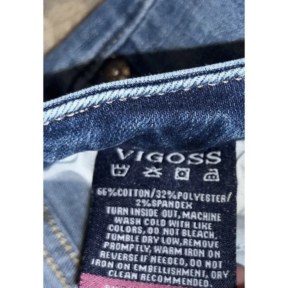 VIGOSS MARLEY Super Skinny Sz 24 X‎ 26 Jeans Mid-Rise Stretch Blue Denim